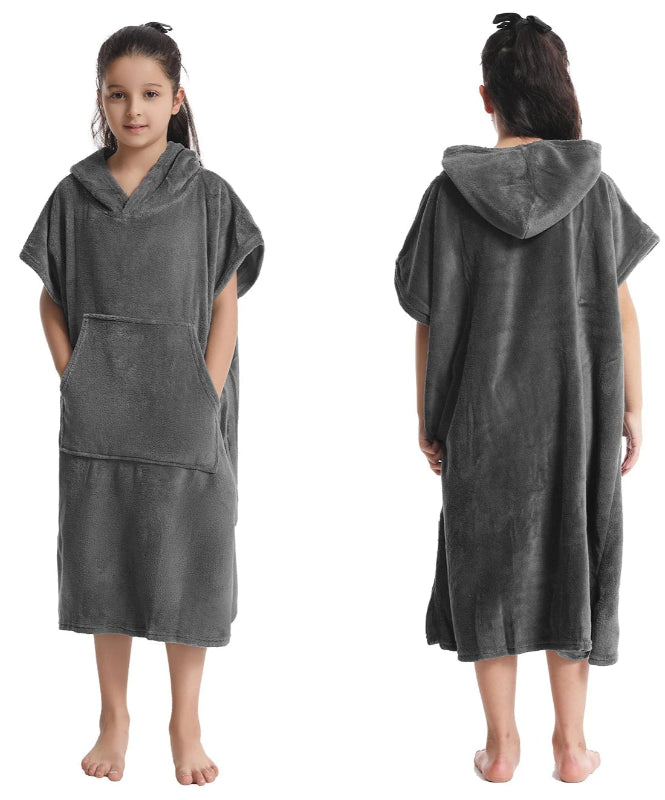 Peignoir_de_bain_4_ans_avec_capuche-polyester-sans manches-capuche-mi-mollet-doux-confortable-moelleux-absorbant-printemps-hiver-automne-éponge-gris