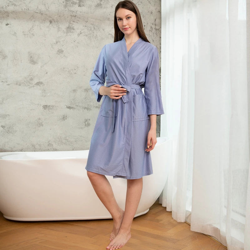 Peignoir_de_bain_action-flanelle-polyester-léger-manche_longue-mi-mollet-motif_uni-confortable-doux-moelleux-absorbant-printemps-automne-été-gris