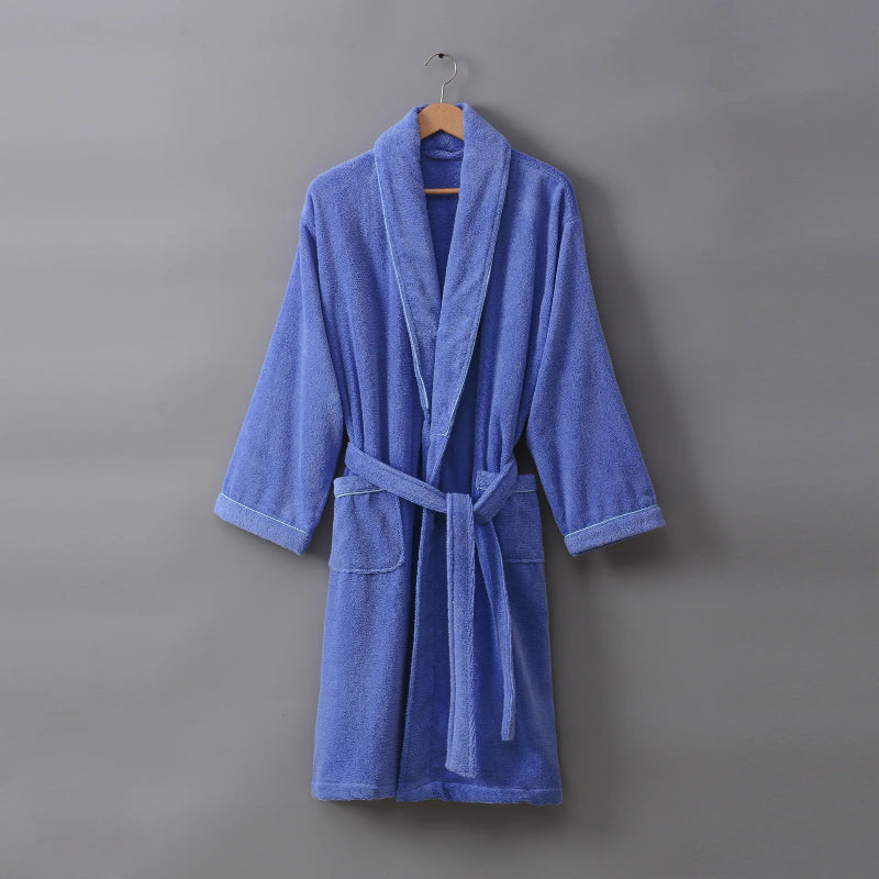 Peignoir_de_bain_en_éponge_homme-coton-éponge-manche-longue-col-V-mi-mollet-doux-hiver-confortable-printemps-automne-bleu