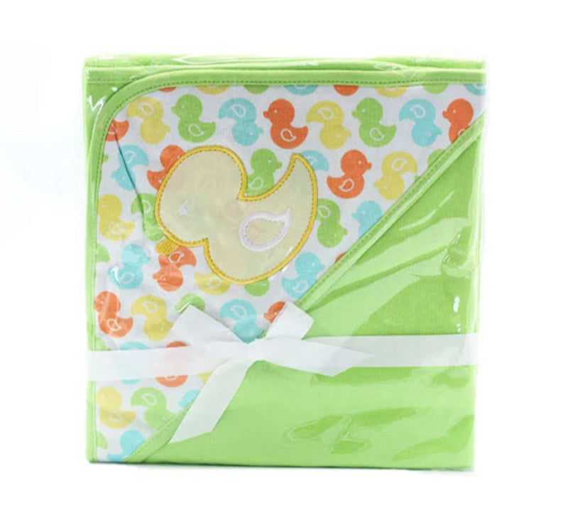 Peignoir_de_bain_eponge_bébé-coton-motif-imprime-forme-carree-motif-dessin-anim_-moelleux-confortable-absorbant-printemps-automne-hiver-ete-vert-canard