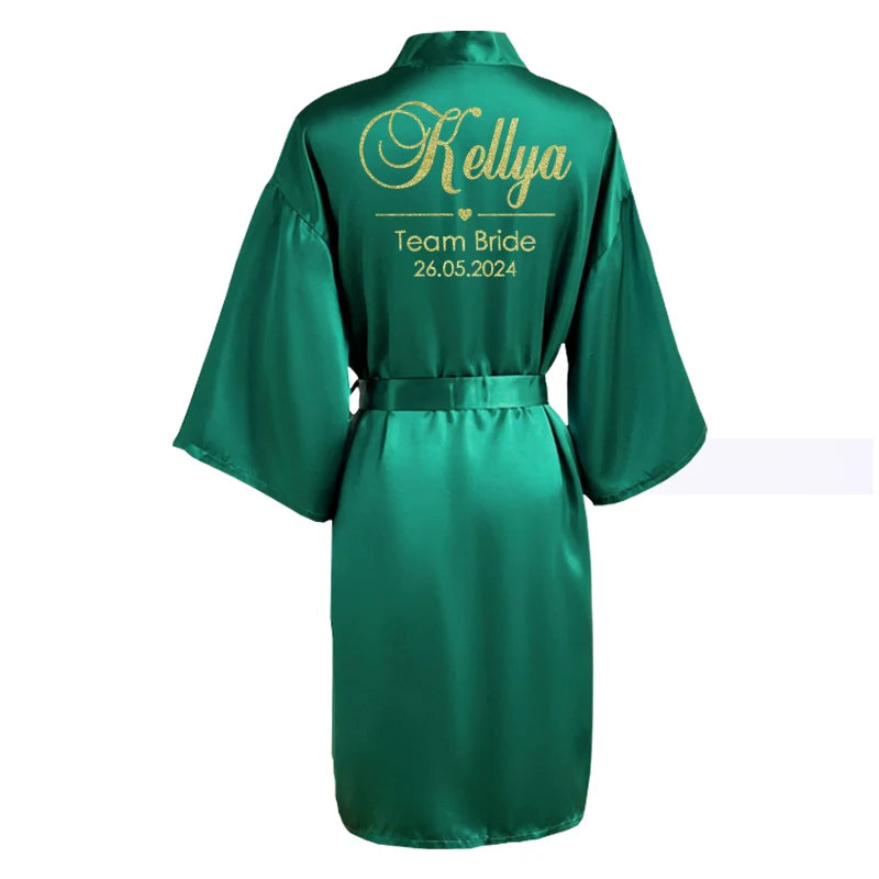 Peignoir_de_bain_personnalise-Non_tisse_polyester-col V-manche courte-mi-cuisse-léger-doux-confortable-été-moelleux-printemps-vert