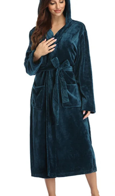 Peignoir de bain pour homme personnalisé-bleu-marine-moelleux