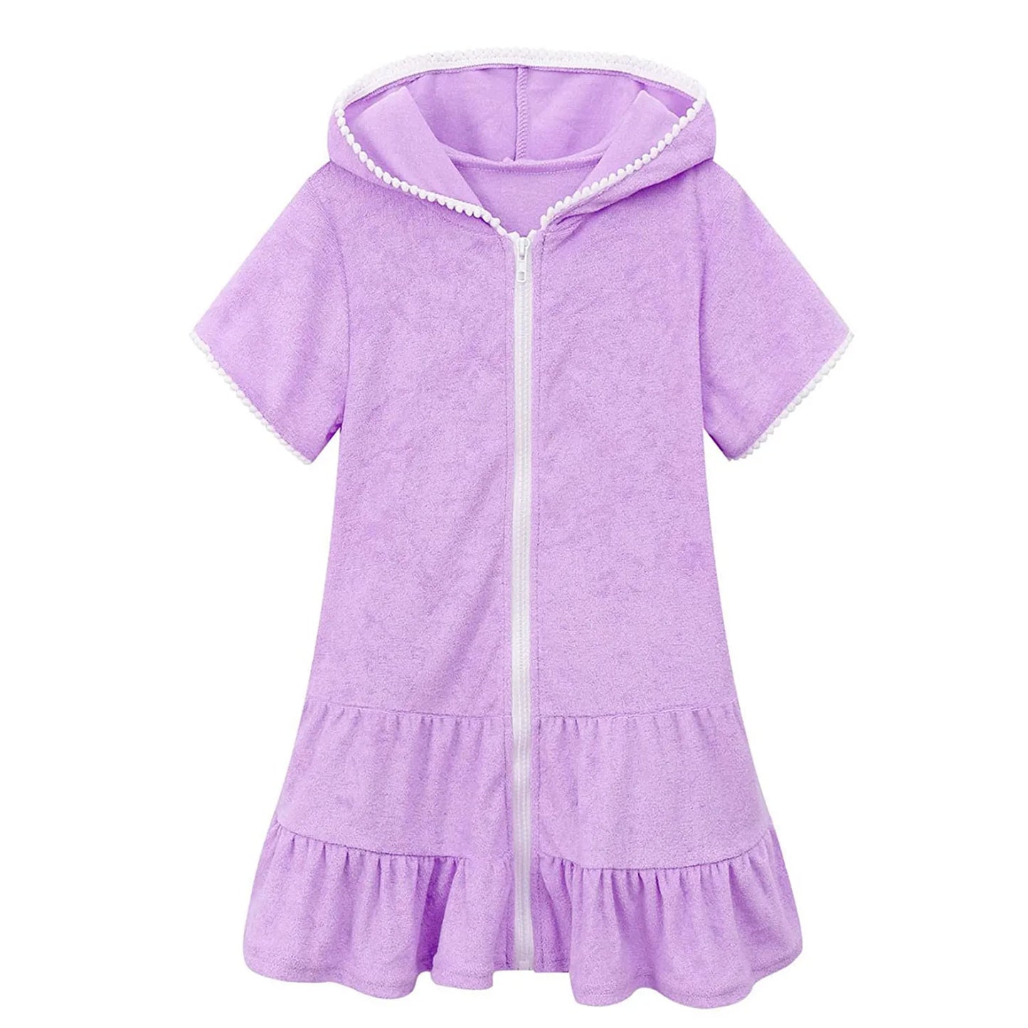 Peignoir de bain fille 8 ans avec fermeture éclair