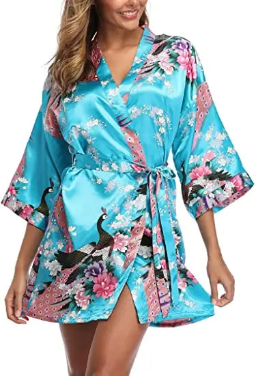 peignoir court femme de bain fantaisie ecossais