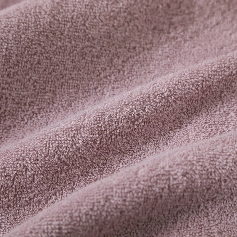 Peignoir_de_bain_100_coton-pur coton-manche trois quarts-épais-mi-mollet-col V-doux-confortable-moelleux-absorbant-printemps-hiver-automne-marron