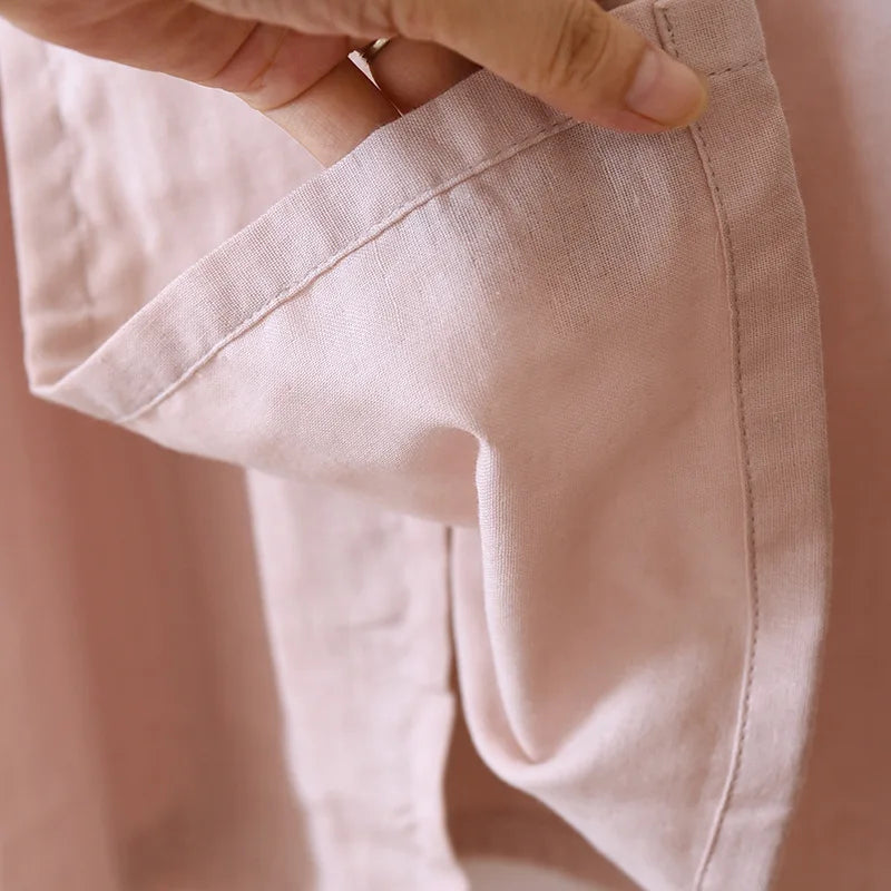 Peignoir_de_bain_100_coton_en_solde-col V-poche unique-style kimono-manche trois quarts-mi-mollet-doux-confortable-moelleux-absorbant-printemps-été-automne-beige
