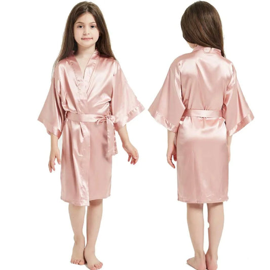 Peignoir_de_bain_14_ans_pas_cher-polyester-manche trois quarts-mi genou-col V-léger-doux-moelleux-confortable-absorbant-printemps-été-rose