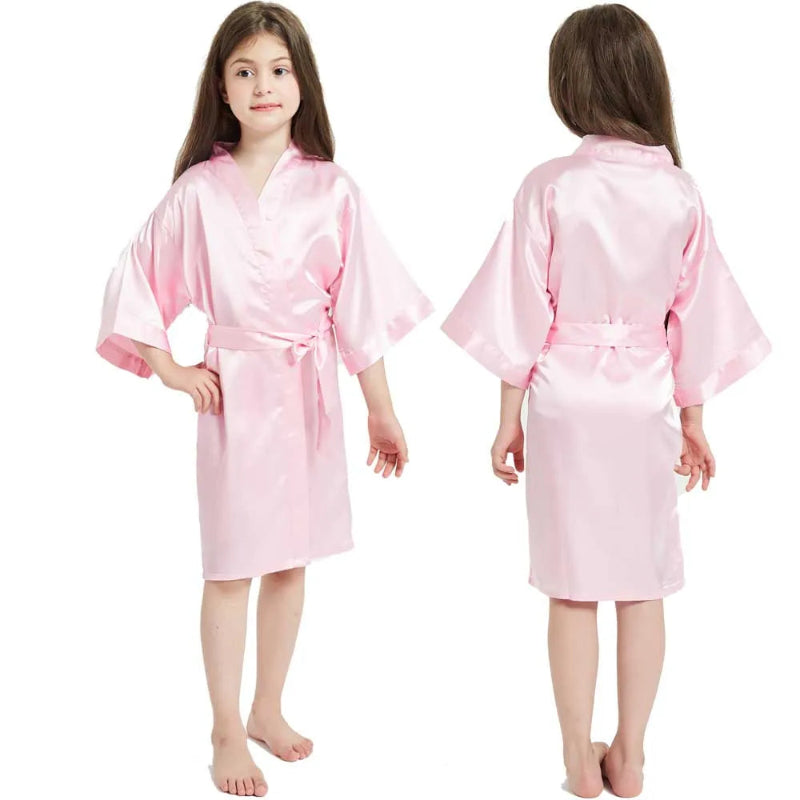Peignoir_de_bain_14_ans_pas_cher-polyester-manche trois quarts-mi genou-col V-léger-doux-moelleux-confortable-absorbant-printemps-été-rose clair