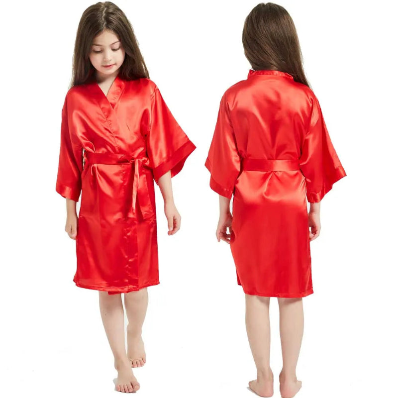 Peignoir_de_bain_14_ans_pas_cher-polyester-manche trois quarts-mi-genou-col V-léger-doux-moelleux-confortable-absorbant-printemps-été-rouge