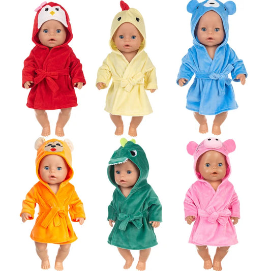 Peignoir_de_bain_bébé-animaux-flanelle-polyester-absorbant-doux-confortable-moelleux-manche longue-capuche forme animale-mi-mollet-épais-motif uni-printemps-automne-hiver