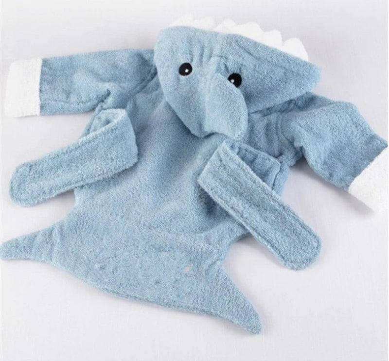Peignoir_de_bain_bébé-avec_prénom-capuche_forme_animale-coton-polyester-absorbant-doux-confortable-moelleux-motif_uni-manche_longue-mi-genou-printemps-automne-hiver-blanc-bleu