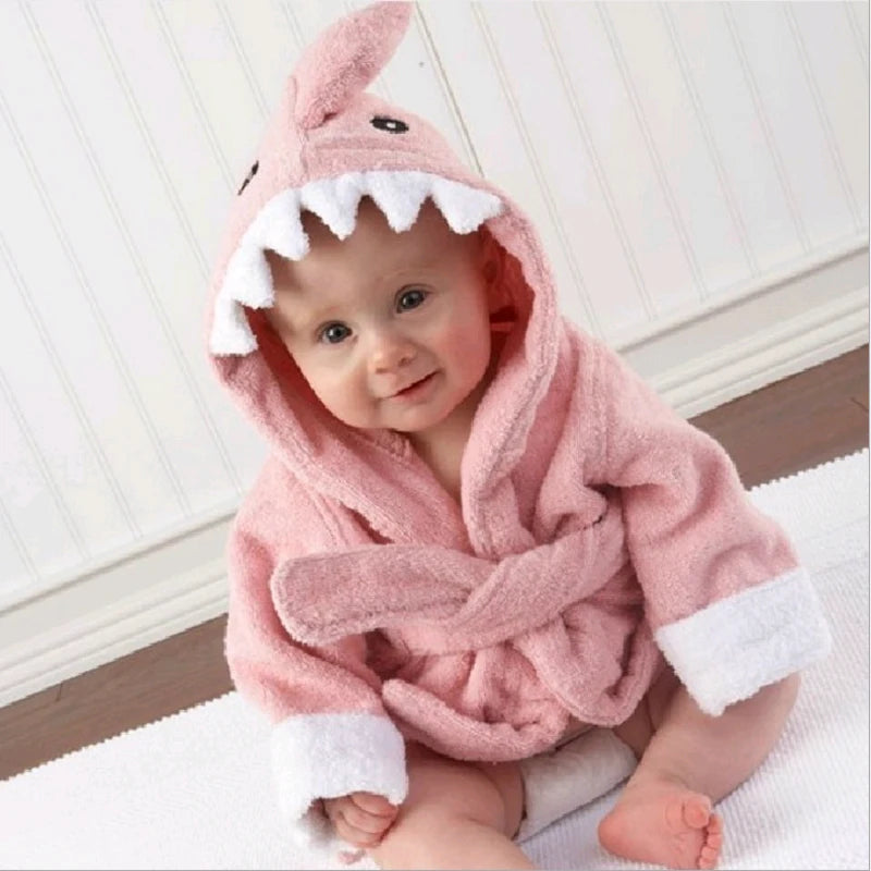 Peignoir_de_bain_bébé-avec_prénom-capuche forme animale-coton-polyester-absorbant-doux-confortable-moelleux-motif uni-manche longue-mi-genou-printemps-automne-hiver-rose-blanc
