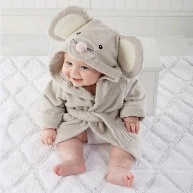 Peignoir_de_bain_bébé-avec_prénom-capuche_forme_animale-coton-polyester-absorbant-doux-confortable-moelleux-motif_uni-manche_longue-mi-genou-printemps-hiver-automne-gris