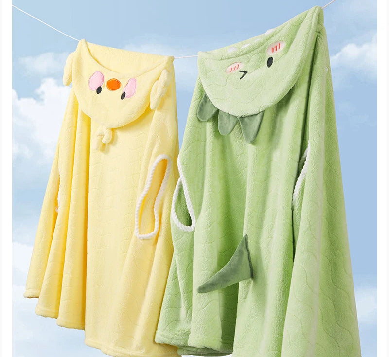 Peignoir_de_bain_bébé-rigolo-capuche-motif-animal-sans-manche-éponge-absorbant-été-moelleux-confortable-automne