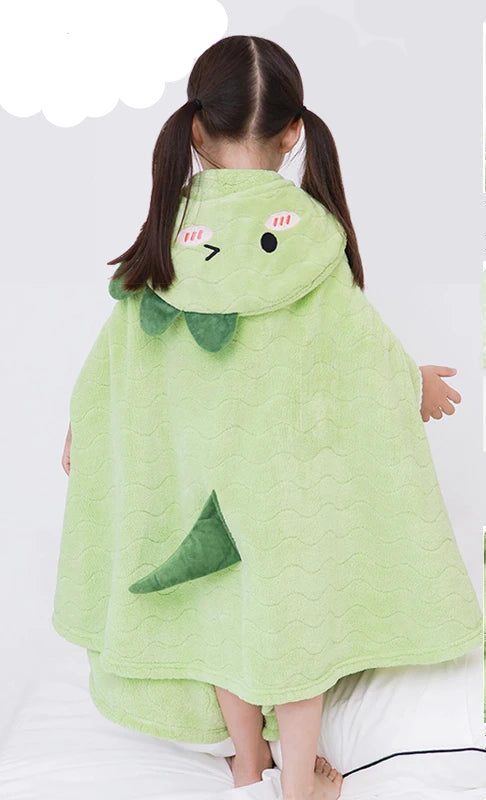 Peignoir_de_bain_bébé-rigolo-capuche-motif-animal-sans-manche-éponge-absorbant-moelleux-confortable-été-automne