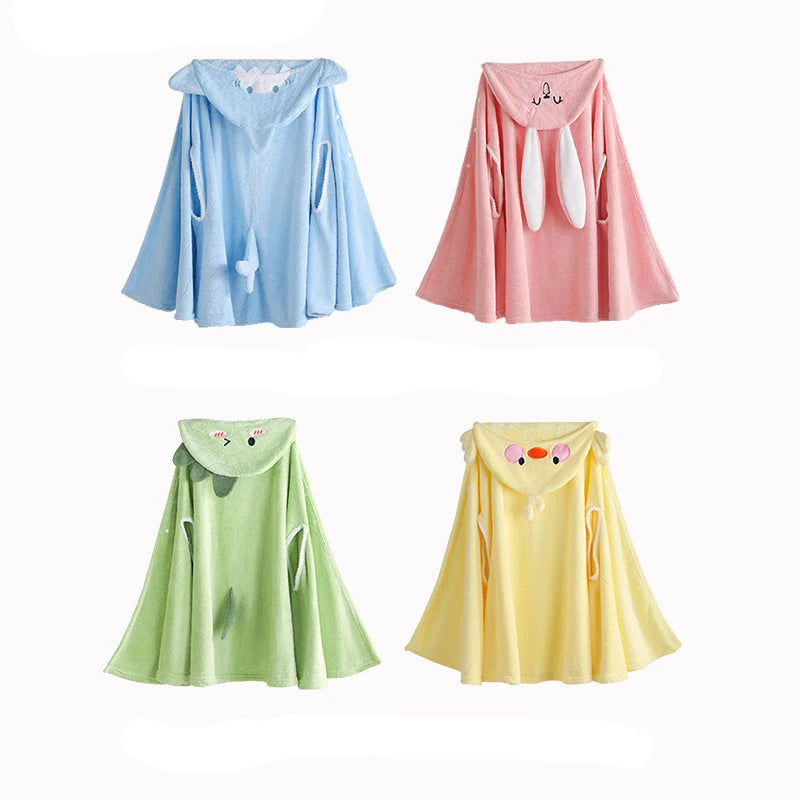 Peignoir_de_bain_bébé-rigolo-capuche-motif-animal-sans-manche-éponge-été-absorbant-moelleux-confortable-automne