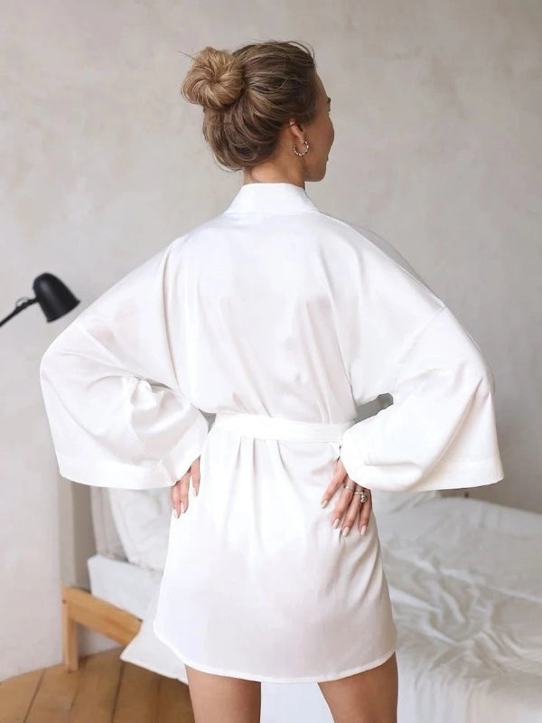 Peignoir_de_bain_blanc-Popeline-polyester-spandex-col-V-mi-cuisse-manche-longue-léger-absorbant-moelleux-confortable-printemps-été-automne-blanc