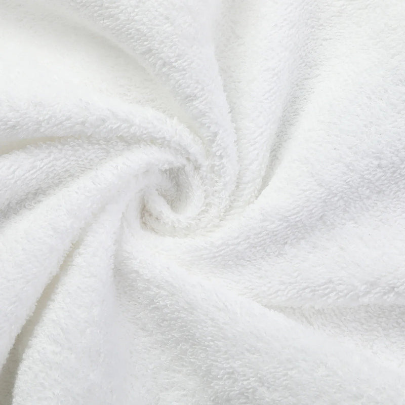 Peignoir de bain blanc 3 ans-coton-capuche-manche-longue-mi-genoux-éponge-absorbant-moelleux-confortable-doux-printemps-hiver-été-automne-blanc-bleu