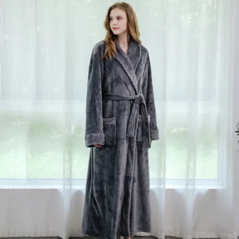 Peignoir_de_bain_brodé-flanelle-polyester-col-châle-rabattu-personnalisable-manche-longue-épais-mi-mollet-doux-absorbant-confortable-moelleux-printemps-automne-hiver--gris
