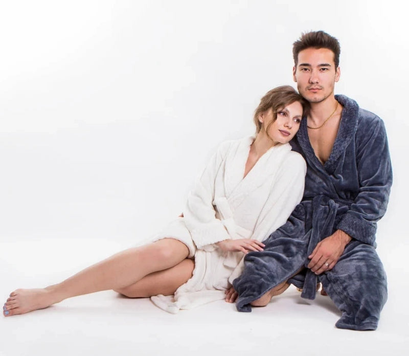 Peignoir_de_bain_brodé-flanelle-polyester-col-châle-rabattu-personnalisable-manche-longue-épais-mi-mollet-doux-absorbant-confortable-moelleux-printemps-automne-hiver-bleu-blanc
