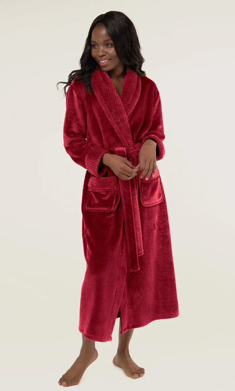 Peignoir_de_bain_brodé-flanelle-polyester-col-châle-rabattu-personnalisable-manche-longue-épais-mi-mollet-doux-absorbant-confortable-moelleux-printemps-automne-hiver-rouge