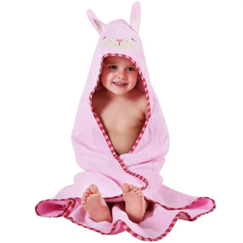 Peignoir_de_bain_enfant-coton-polyester-sans-manche-capuche-forme-animale-doux-confortable-moelleux-été-printemps-violet-rose