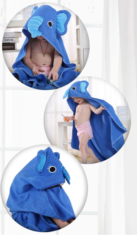 Peignoir_de_bain_enfant-coton-polyester-sans-manche-capuche-forme-animale-doux-confortable-moelleux-printemps-ete-bleu