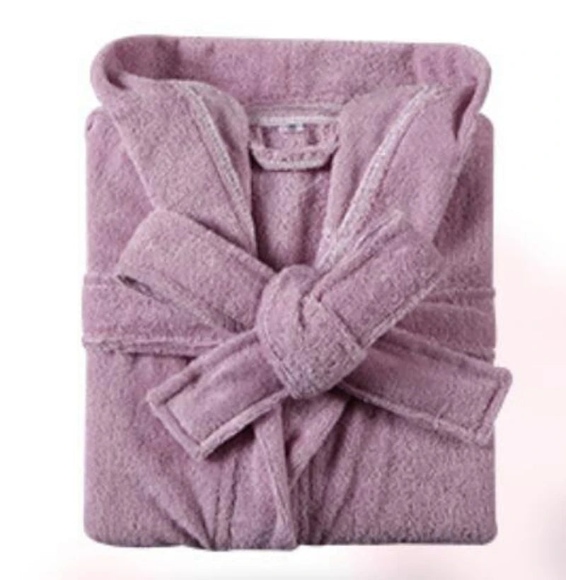 Peignoir_de_bain_enfant_coton_bio-coton-capuche-manche-longue-épais-mi-mollet-doux-confortable-moelleux-éponge-printemps-automne-hiver-violet