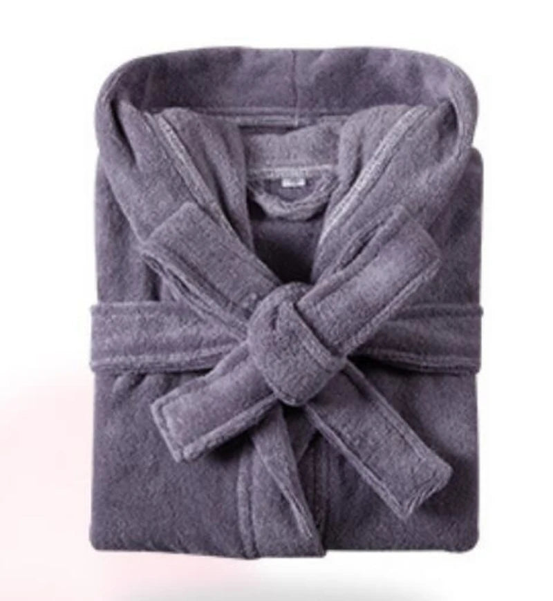 Peignoir_de_bain_enfant_coton_bio-coton-capuche-manche-longue-épais-mi-mollet-doux-confortable-moelleux-éponge-printemps-hiver-automne-gris
