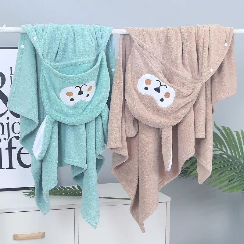 Peignoir_de_bain_enfant_tres_absorbant-coral-fleece-capuche-motif-animal-forme-rectangulaire-doux-sans-manche-confortable-moelleux-motif-dessin-anime-printemps-ete-vert-gris