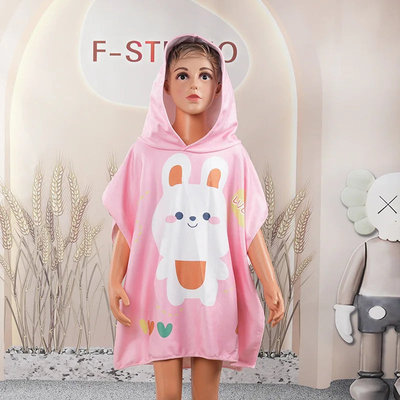 Peignoir_de_bain_enfant_turquoise-polyester-capuche-sans-manche-motif-floral-mi-cuisse-absorbant-moelleux-confortable-printemps-ete-automne-motif-dessin-anime-rose-blanc