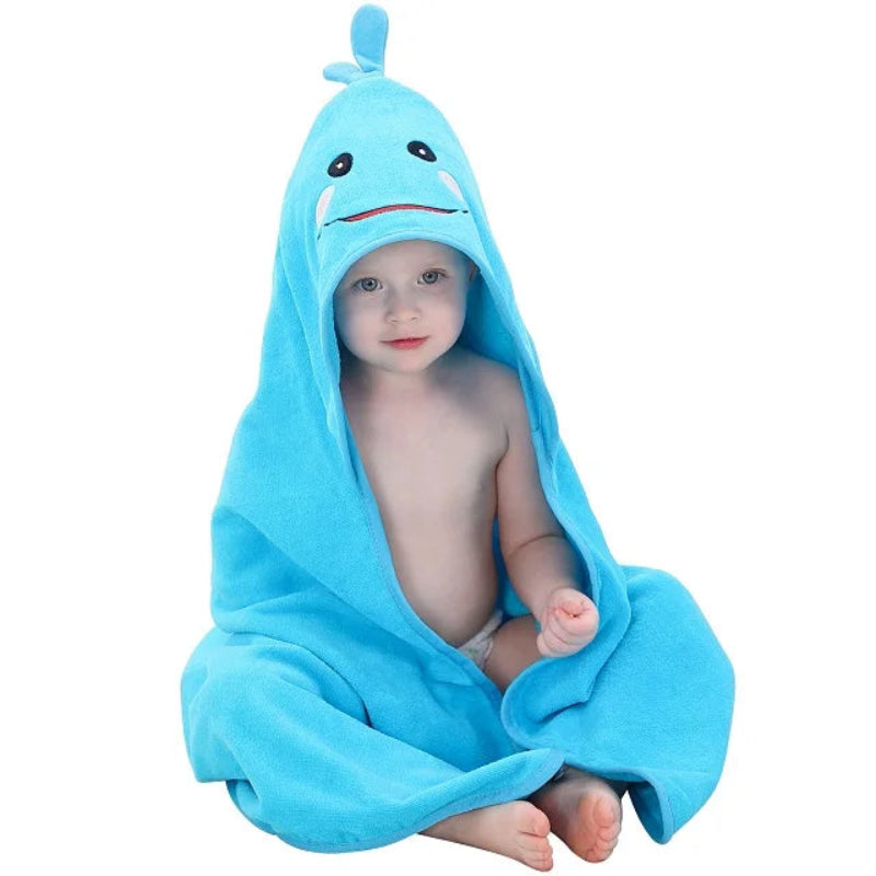 Peignoir_de_bain_enfants_coton-coton-polyester-motif-dessin-anime-capuche-forme-animale-moelleux-doux-absorbant-confortable-printemps-été-automne-bleu-ocean