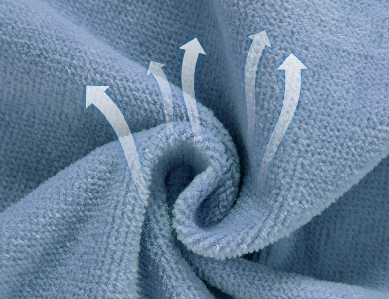 Peignoir de bain enfants coton-coton-polyester-motif-dessin-anime-capuche-forme-animale-moelleux-doux-absorbant-confortable-printemps-ete-automne-bleu