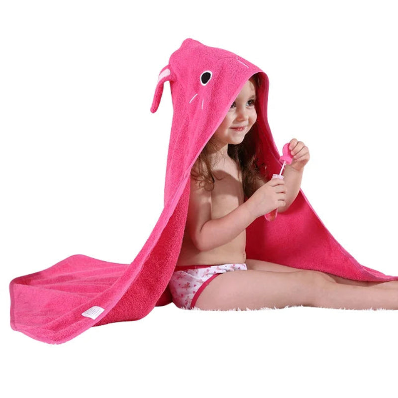 Peignoir_de_bain_enfants_coton-coton-polyester-motif-dessin-anime-capuche-forme-animale-moelleux-doux-absorbant-confortable-printemps-été-automne-noir-rose-blanc