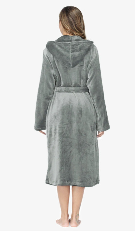 Peignoir_de_bain_eponge_femme_coton_bio-coton-flanelle-polyester-capuche-manche-longue-epais-mi-mollet-moelleux-confortable-absorbant-printemps-automne-hiver-gris