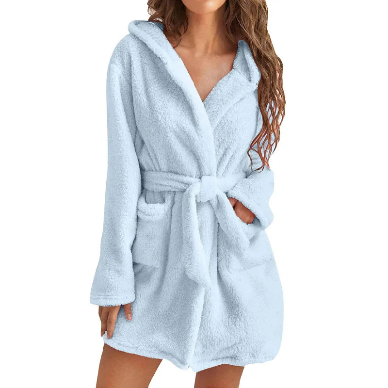 Peignoir_de_bain_eponge_femme_court-flanelle-eponge-capuche-manche-longue-moelleux-confortable-absorbant-mi-cuisse-printemps-automne-hiver-ete-bleu-ciel