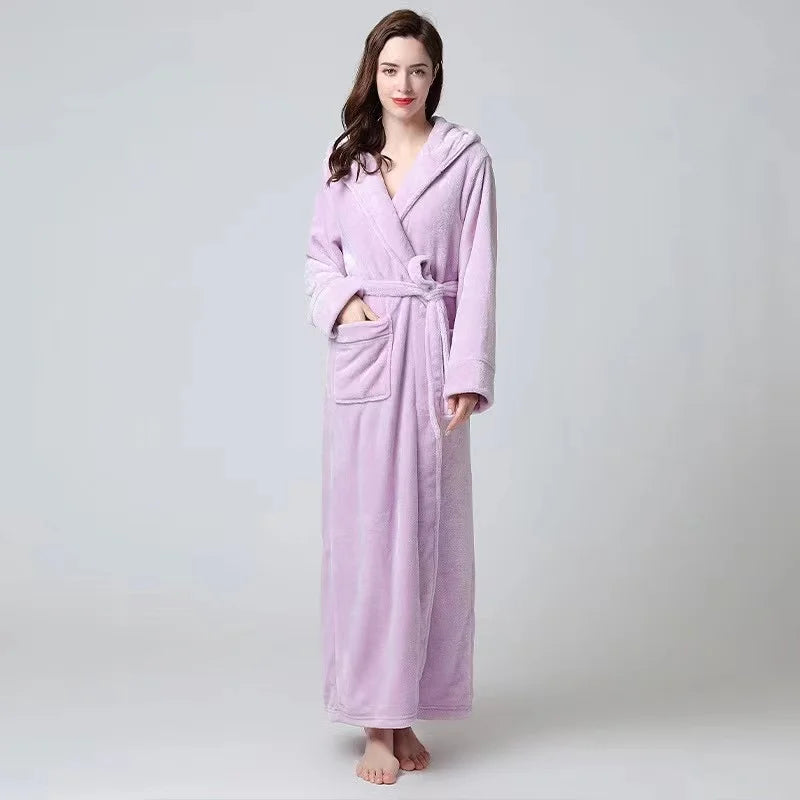 Peignoir_de_bain_femme_avec_prenom-flanelle-polyester-brode-epais-manche-longue-mi-mollet-capuche-absorbant-prenitemps-automne-moelleux-hiver-confortable-violet