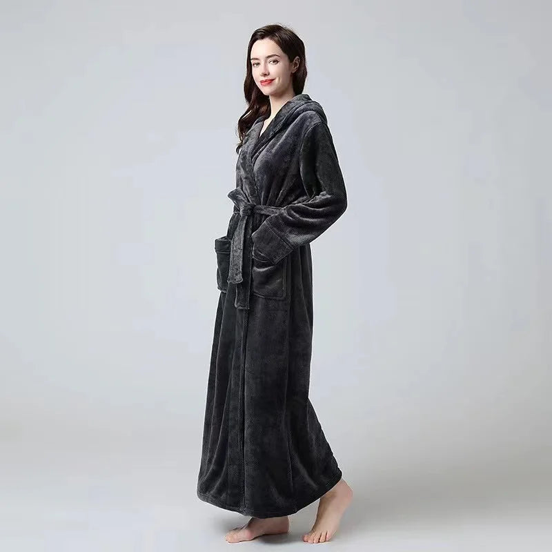 Peignoir_de_bain_femme_avec_prenom-flanelle-polyester-brode-epais-manche-longue-mi-mollet-capuche-absorbant-prenitemps-hiver-automne-moelleux-confortable-noir