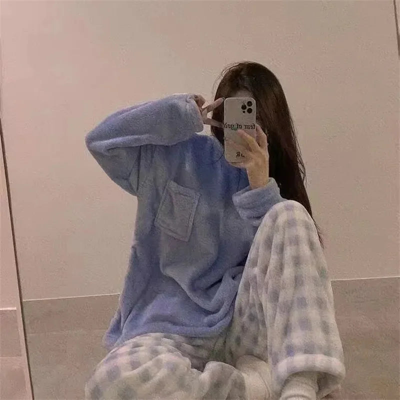 Peignoir de bain femme à capuche-polyester-epais-manche-longue-capuche-mi-mollet-absorbant-moelleux-confortable-motif-animal-geometrique-printemps-automne-hiver-violet-bleu