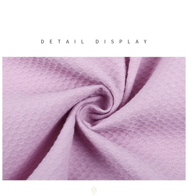 Peignoir de bain femme carre blanc-coton-capuche-manche-longue-mi-mollet-epaisseur-normal-moelleux-confortable-absorbant-hiver-ete-printemps-automne-violet