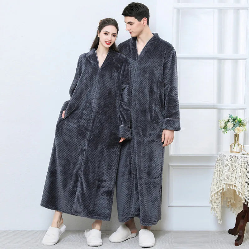 Peignoir_de_bain_femme_grande_taille-coton-flanelle-polyester-manche-longue-epais-moelleux-doux-confortable-longueur-cheville-absorbant-hiver-printemps-automne-rouge-bordeaux-gris