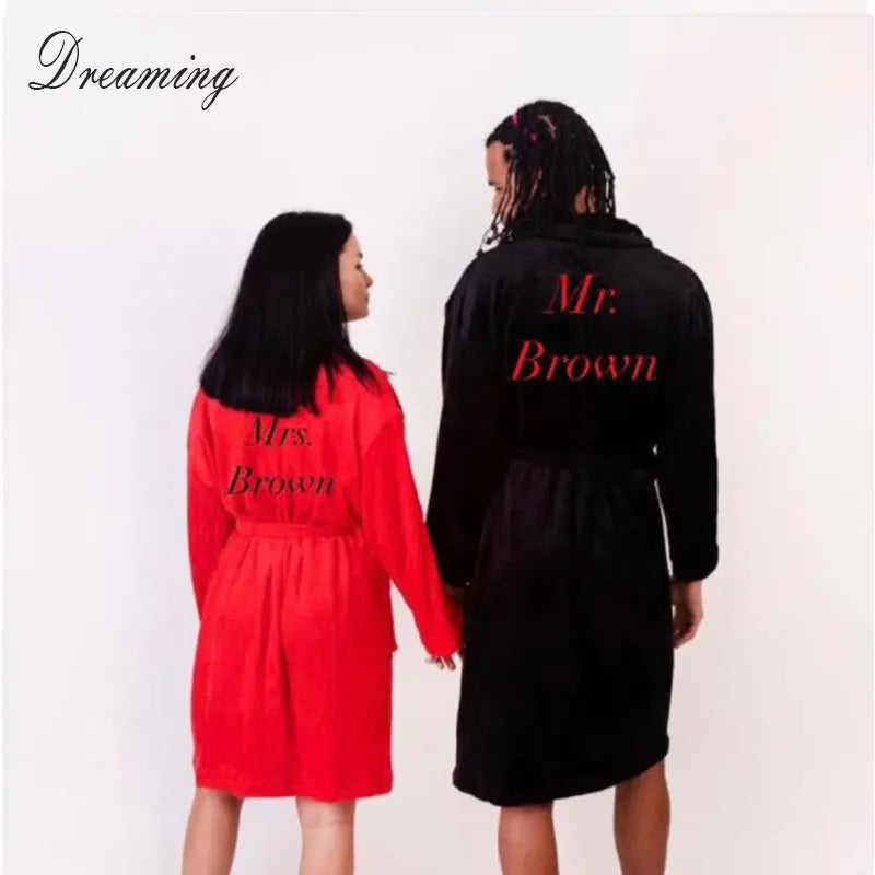 Peignoir de bain femme moelleux-flanelle-polyester-corail-manche-longue-mi-genou-ete-printemps-moelleux-personnalisable-confortable-noir-rouge