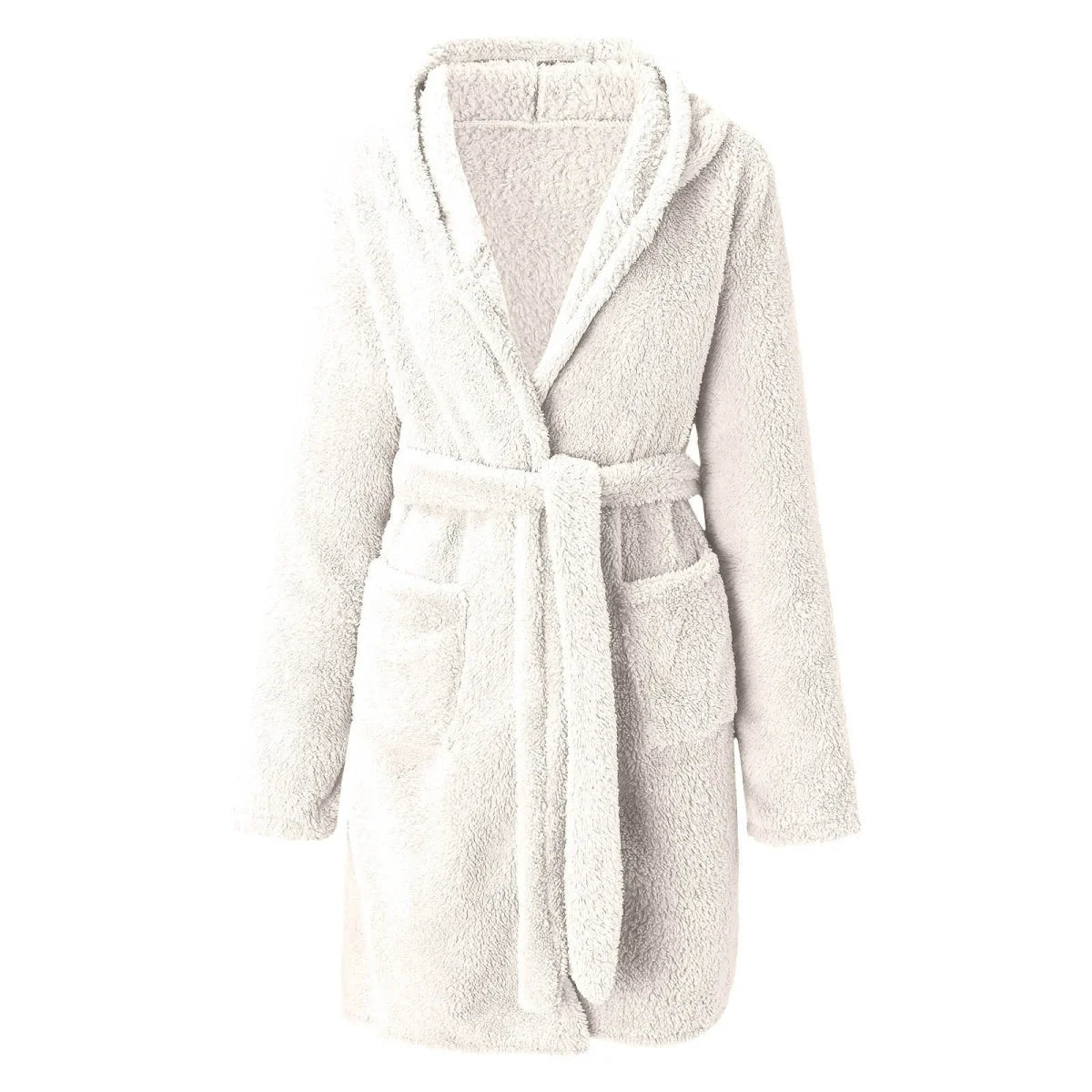 Peignoir de bain femme moins cher-polyester-coton-blanc-absorbant