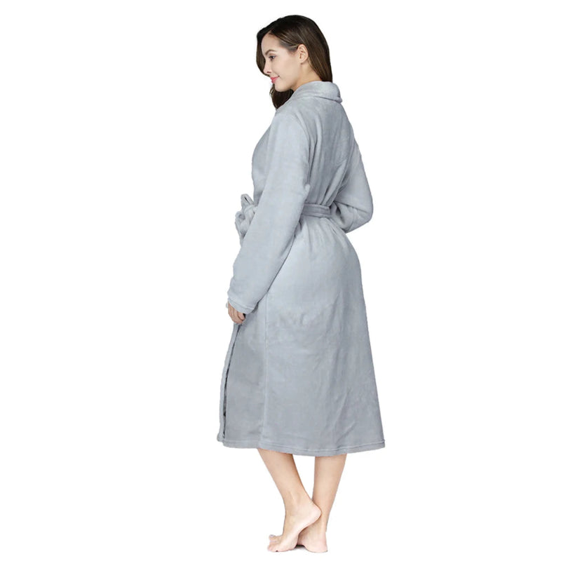 Peignoir_de_bain_femme_rose_epais-flanelle-polyester-col-chale-manche-longue-mi-mollet-epais-moelleux-confortable-hiver-bleu-gris