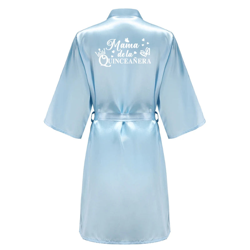 Peignoir de bain femme tout doux-polyester-satin-personnalisable-col-chale-manche-longue-ete-leger-absorbant-mi-genoux-bleu-ciel