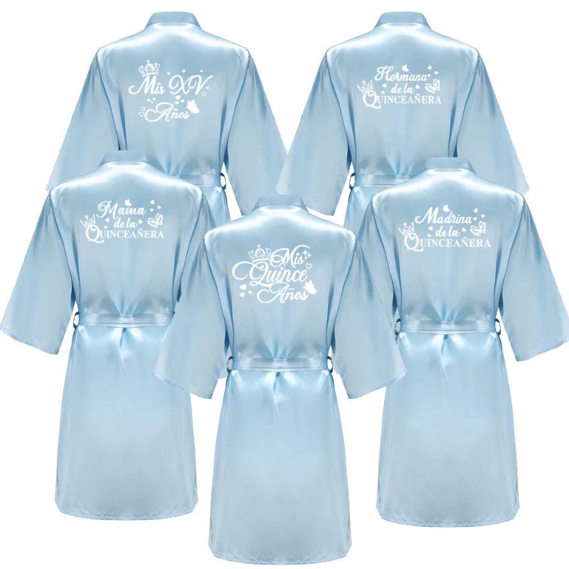 Peignoir de bain femme tout doux-satin-polyester-personnalisable-leger-col-chale-manche-longue-mi-genoux-ete-absorbant-bleu-ciel