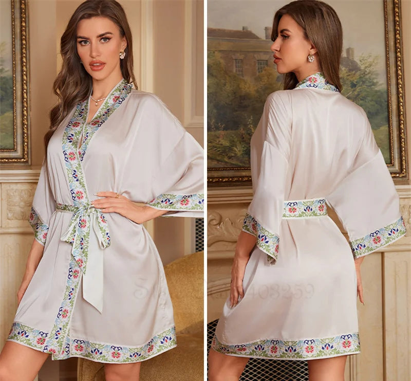 Peignoir_de_bain_femme_ultra_l_ger-manche-trois-quarts-mi-genou-col-chale-ete-absorbant-printemps-motif-floral-rose-ciel