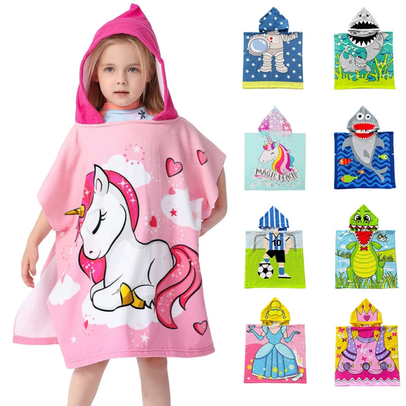 Peignoir de bain fille 6 rouge coton bio-coton-raffiné-sans-manche-capuche-