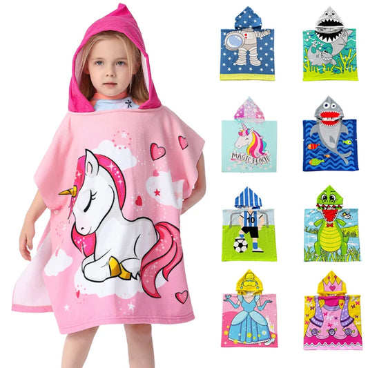 Peignoir de bain fille 6 rouge coton bio-coton-raffiné-sans-manche-capuche-