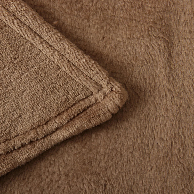 Peignoir de bain garçon 6 ans-flanelle-polyester-capuche-motif-hiver-animal-printemps-epais-absorbant-marron